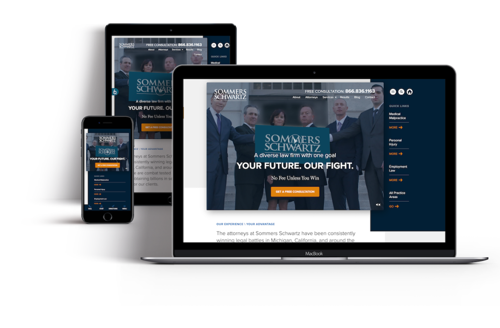 The Sommers Schwartz Website Earns Custom Legal Marketing a WebAward and W3 Award